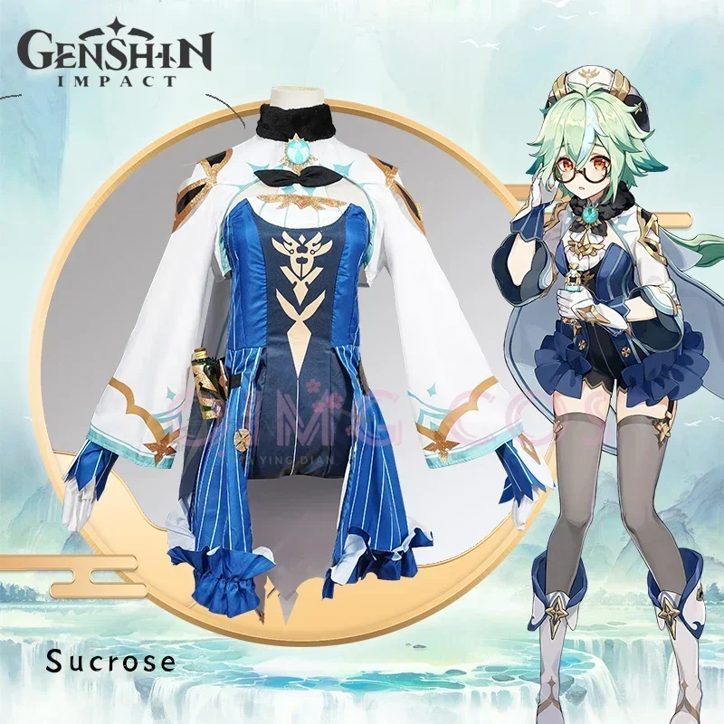 Women Anime Cosplay - Genshin Impact Sucrose Cosplay Costume Adult