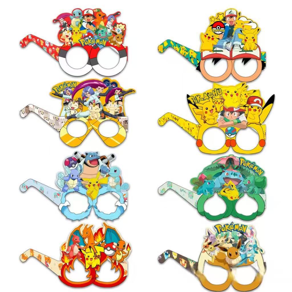 Pokémon-themed paper glasses.  - Anime Cosplay And Costumes incelemesi ve fiyatı