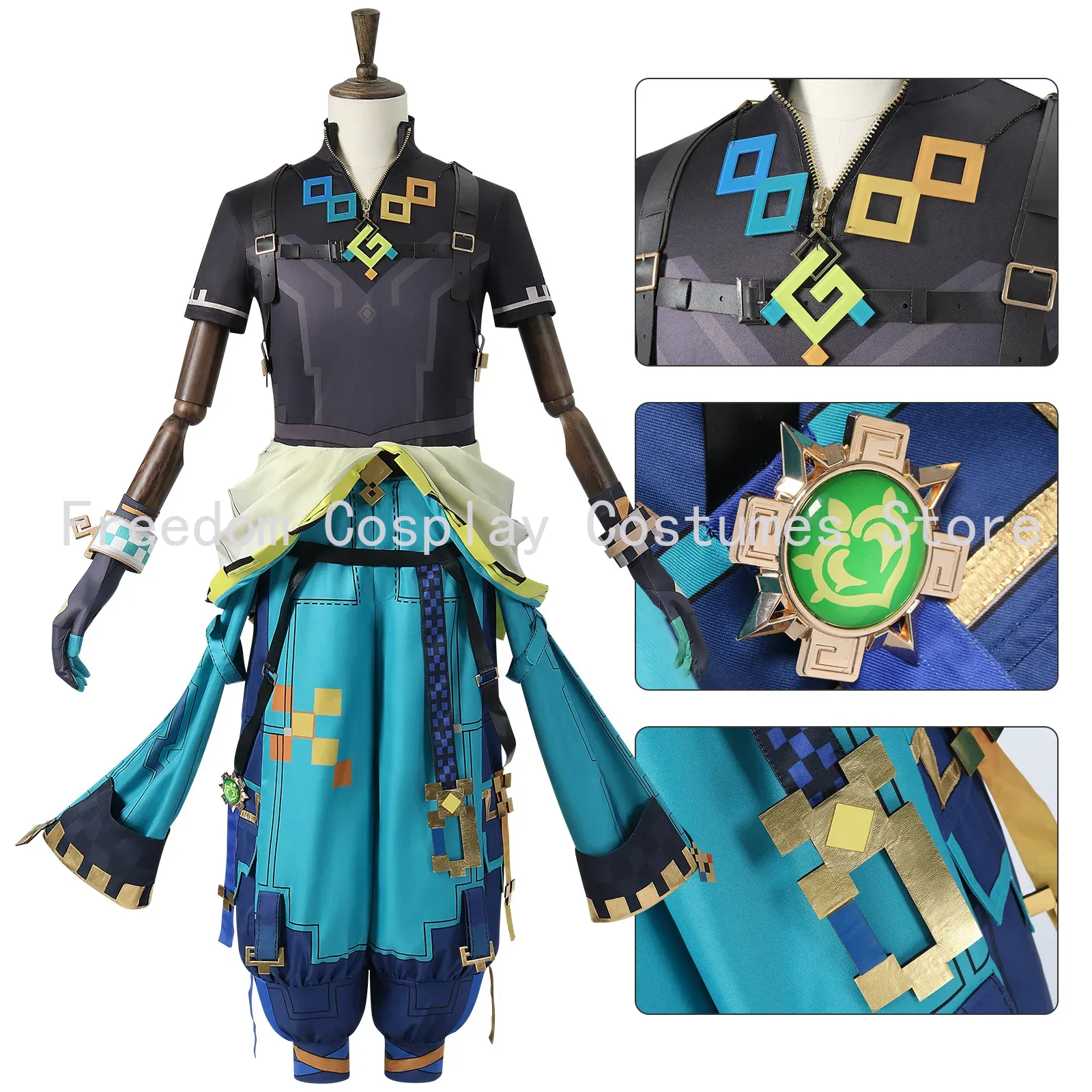 Game Genshin Impact Kinich Cos - Anime Cosplay Wig incelemesi ve fiyatı