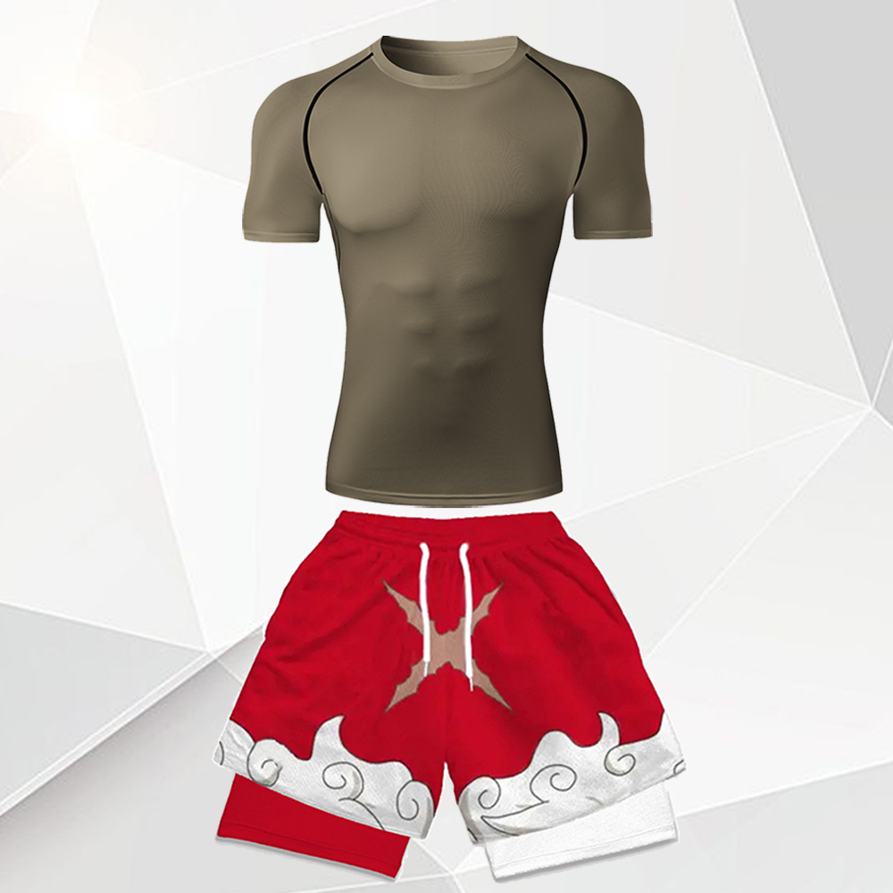 Men's 2Pcs Anime Gym Outfit Wh - Anime & Cosplay Expo Acx 2025 incelemesi ve fiyatı