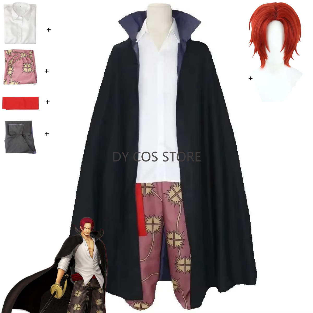 Anime Red Hair Shanks Cosplay  - Anime Cosplay With Red Hair incelemesi ve fiyatı