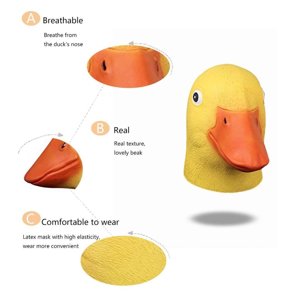 Novelty Yellow Duck Head Mask  - Anime Cosplay Pics incelemesi ve fiyatı